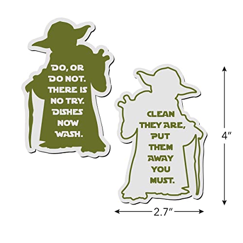 Hopeful House & Home Clean Dirty Magnet for Dishwasher – Yoda, A Strong Heavy Duty Magnetic Dishwasher Sign to Identify if Your Dishes are Clean or Dirty. Double Sided Magnetic Sign Clean or Dirty