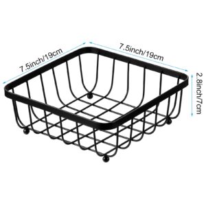 Hotop, 2 Pieces Metal Napkin Holder Metal Paper Napkin Holder Napkin Storage Holder Rack for Dining Table, Kitchen, Coffee Table, Black, approx. 7.5 x 7.5 x 3 In 19 x 19 x 7 cm