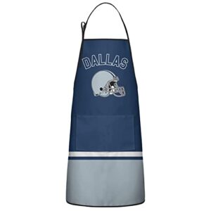 football fan aprons for men women with 2 pockets cooking kitchen aprons, funny apron gifts for dad, father
