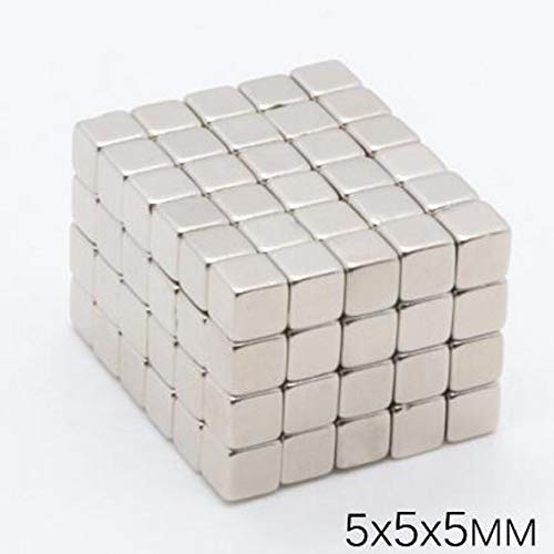 RUTILISM 50 Pcs 5x5x5mm refrigerator square magnet for work or office, scientific purposes, arts and crafts or school classrooms, etc.