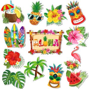 13 pcs summer beach car magnets cruise door magnets decorations pineapple palm tree refrigerator magnets hawaii tropical magnets fridge decor flamingo magnetic decals sticker for fridge