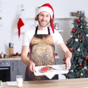 A AIFAMY Funny Men Cooking Grilling Aprons Muscles Guy BBQ Funny Gag Gifts for Christmas, White Elephant Gift Exchange (Muscleman 2, One Size)