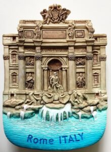 witnystore tiny trevi fountain or fontana di trevi in rome italy southern europe tourist attractions resin refrigerator magnet traveler souvenir gift memento 3d fridge magnets