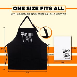 FORTIVO Cooking Aprons for Men, Grill Apron Men, Apron for Men, Apron with Pockets, Cooking Gifts for Men, Kitchen Aprons for Men, Chef Aprons for Men, Funny Dad Gifts, Funny Aprons for Men