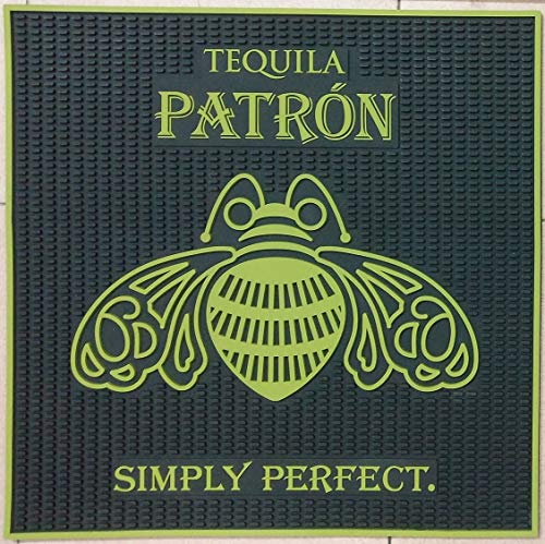 Tequila Patron Bar Mat Professional XL Spill Mat Wait Station Drip Mat 17x17 Rubber Coaster