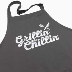 fixgrub grilling aprons for men and women with three pockets 100% cotton