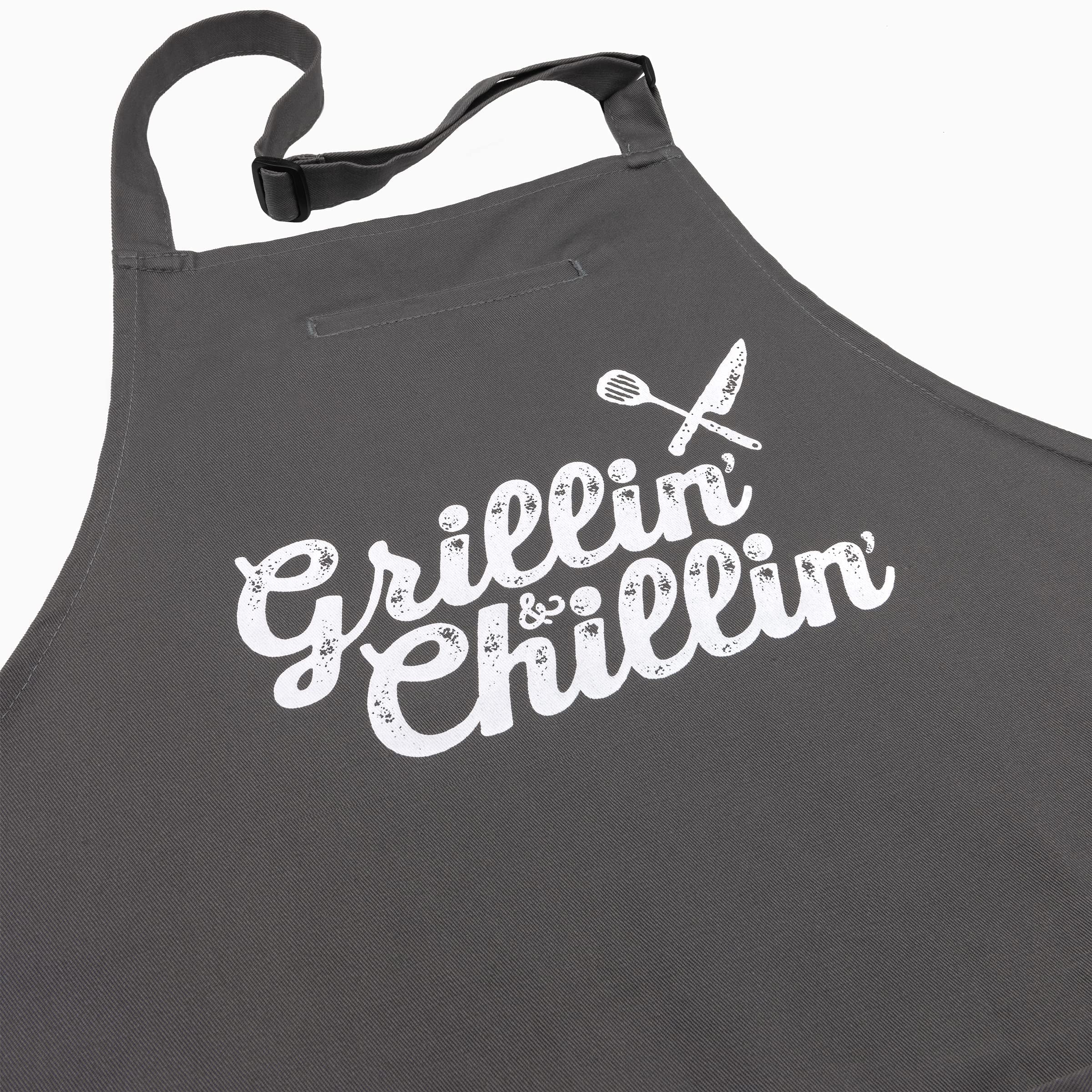 FixGrub Grilling Aprons for Men and Women with Three Pockets 100% Cotton