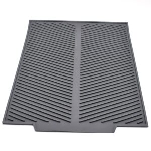 tumtanm silicone draining board mat, folding draining mat, 17”x13” large drain pad eco-friendly drainer mat heat resistant pot mat dishwasher safe trivet mat