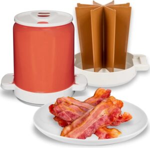 gigiable microwave bacon cooker bacon cooker for microwave oven instant pot accessories home kitchen bacon rack for oven no splash easy to clean make crispy bacon in minutes for home