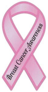 ribbon shaped awareness support magnet - breast cancer (pink) - cars, trucks, suvs, refrigerators, etc.