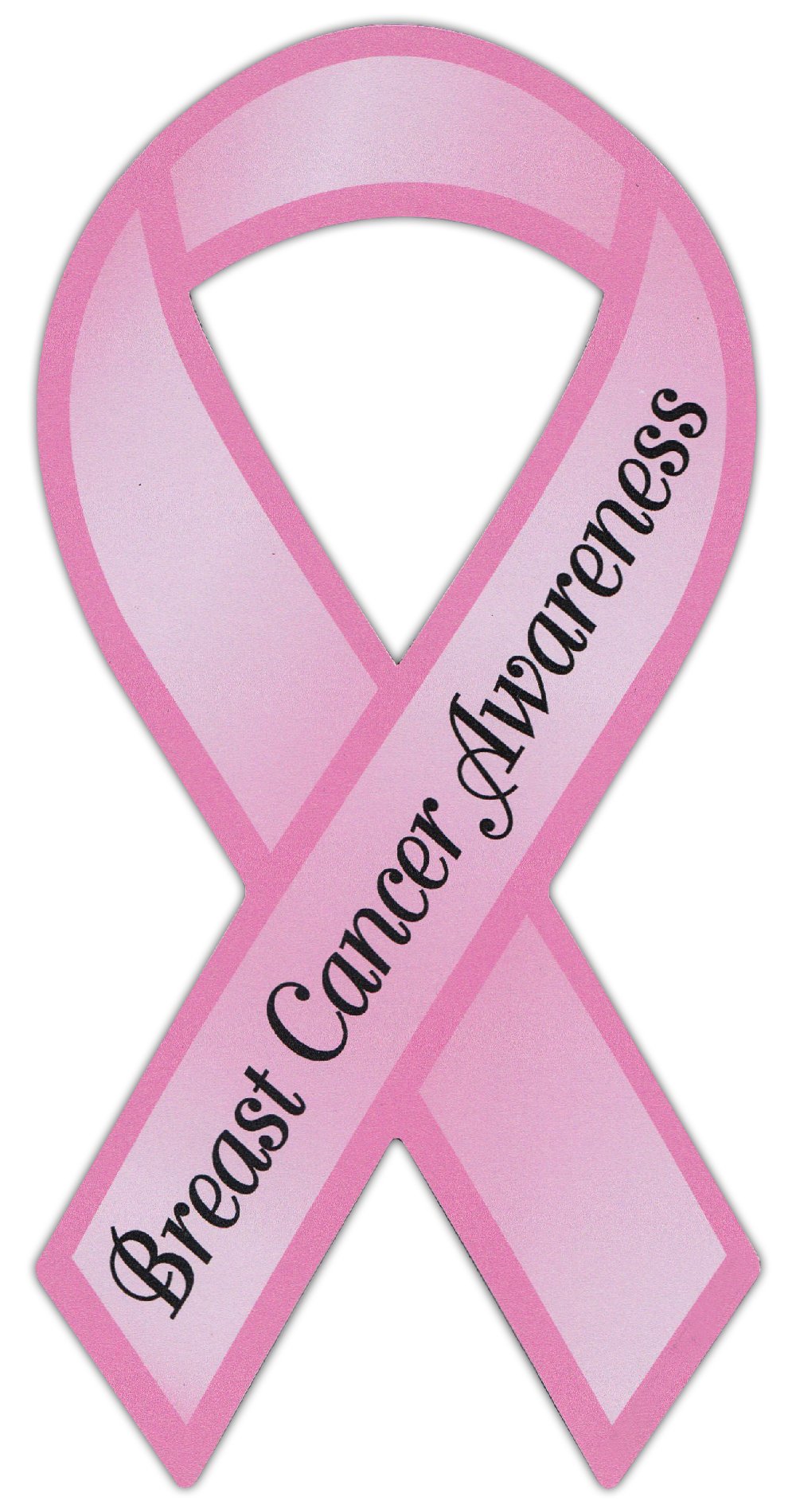 Ribbon Shaped Awareness Support Magnet - Breast Cancer (Pink) - Cars, Trucks, SUVs, Refrigerators, Etc.