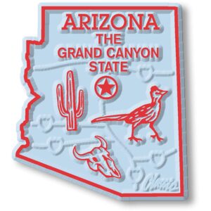 arizona small state magnet by classic magnets, 1.7" x 1.9", collectible souvenirs made in the usa