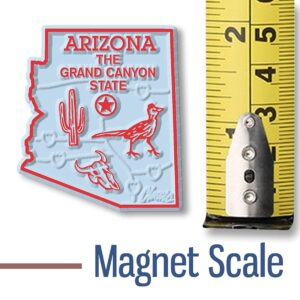 Arizona Small State Magnet by Classic Magnets, 1.7" x 1.9", Collectible Souvenirs Made in The USA