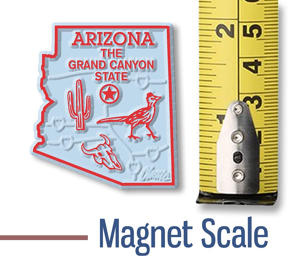 Arizona Small State Magnet by Classic Magnets, 1.7" x 1.9", Collectible Souvenirs Made in The USA