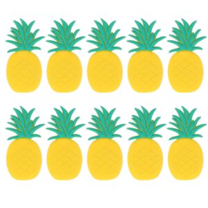 vosarea 10pcs fruit fridge magnets whiteboard sticker kid magnets educational tool gift home decoration (pineapple)