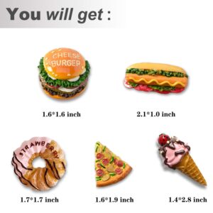 Aiuwo Refrigerator Magnets for Fridge Magnets,Cute Magnets Kitchen Decoration Kitchenware,Perfect for Refrigerators, Whiteboards, Maps and Other Magnetic Items (A-Food (5PCS))