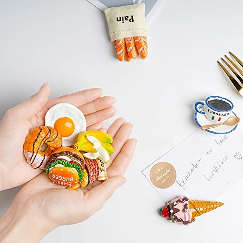 Aiuwo Refrigerator Magnets for Fridge Magnets,Cute Magnets Kitchen Decoration Kitchenware,Perfect for Refrigerators, Whiteboards, Maps and Other Magnetic Items (A-Food (5PCS))