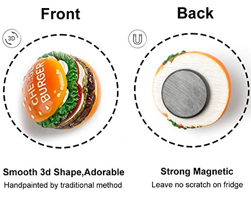 Aiuwo Refrigerator Magnets for Fridge Magnets,Cute Magnets Kitchen Decoration Kitchenware,Perfect for Refrigerators, Whiteboards, Maps and Other Magnetic Items (A-Food (5PCS))