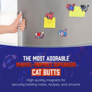Exclusive Cat Butt Refrigerator Magnets | Superhero Cats Butts Fridge Magnets | Marvel Legends Cute Magnets | Marvel Gifts for cat Lovers
