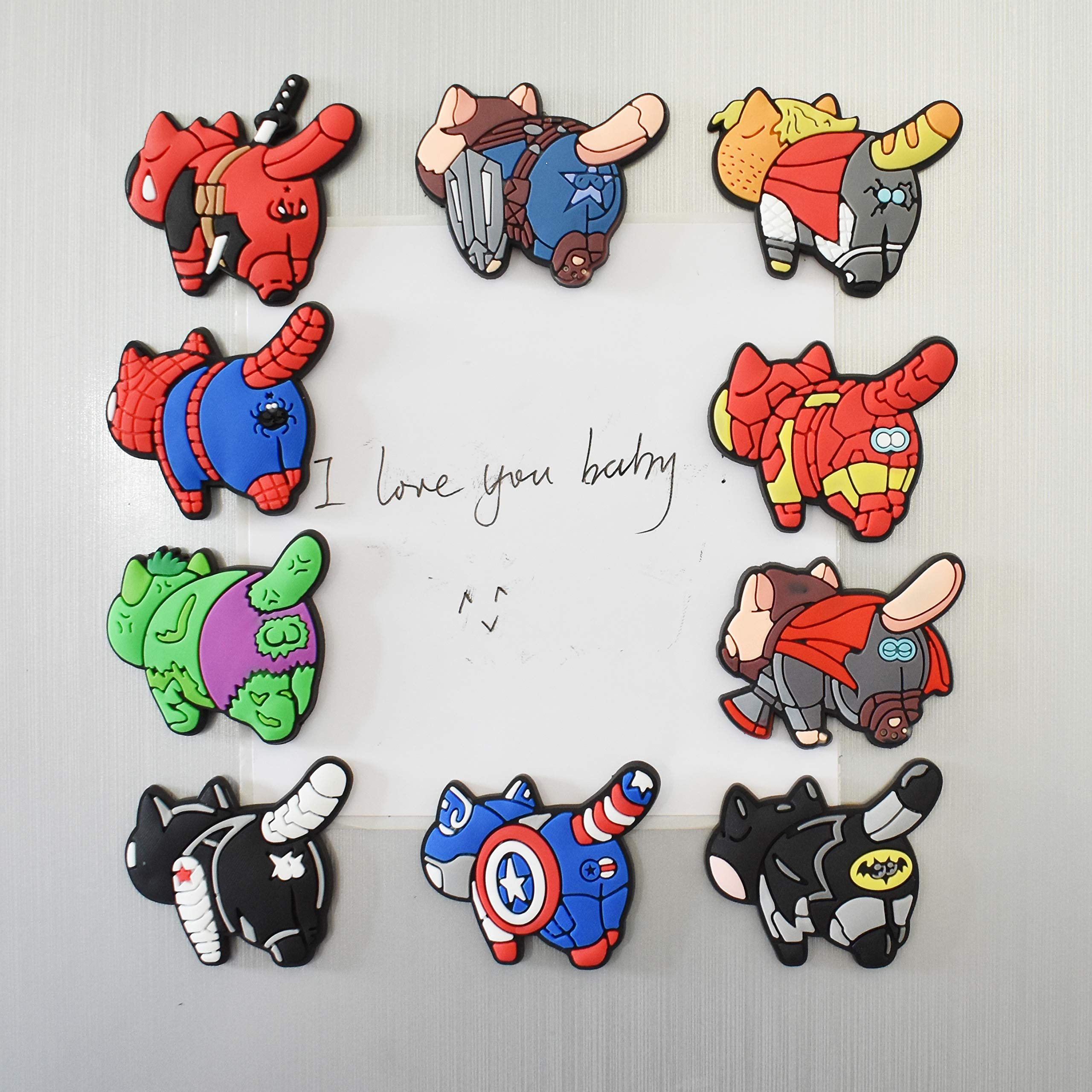 Exclusive Cat Butt Refrigerator Magnets | Superhero Cats Butts Fridge Magnets | Marvel Legends Cute Magnets | Marvel Gifts for cat Lovers