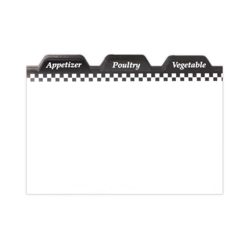 Weatherbee Preprinted Recipe Card Tab Dividers Set, 3-Inches x 5-Inches, Set of 24