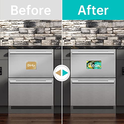 Dirty Clean Dishwasher Magnet,Dishwasher Magnet Clean Dirty Sign Magnet for Dishwasher Dish Bin That Says Clean or Dirty Dish Washer Refrigerator for Kitchen Organization and Storage Necessities