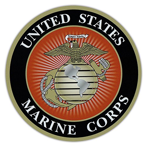 Round Magnet - USMC Marine Corp, Semper Fidelis, Military - Cars, Trucks, SUVs, Refrigerators, Etc.