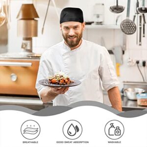 UPKOCH 6 Pcs Chef Hat Adjustable Cooking Cap: Unisex Chef Hats Kitchen Cooking Hat Breathable Skull Caps Service Hat for Men Women (Black)