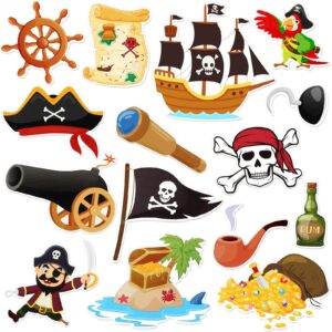 sumind 15 pcs pirate cruise door magnets funny skull car magnets ship cruise door decorations magnet stickers treasure treat chest fridge decor magnets for carnival cruise refrigerator door