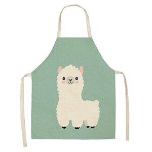 unique aprons - llama alpaca apron children's apron for birthday party's, gardening, kitchen, cooking and baking chef activity small size for 3-8 year old toddler kids girl and boy, mommy and me