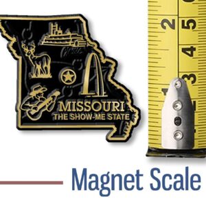 Missouri Small State Magnet by Classic Magnets, 2.2" x 1.9", Collectible Souvenirs Made in The USA