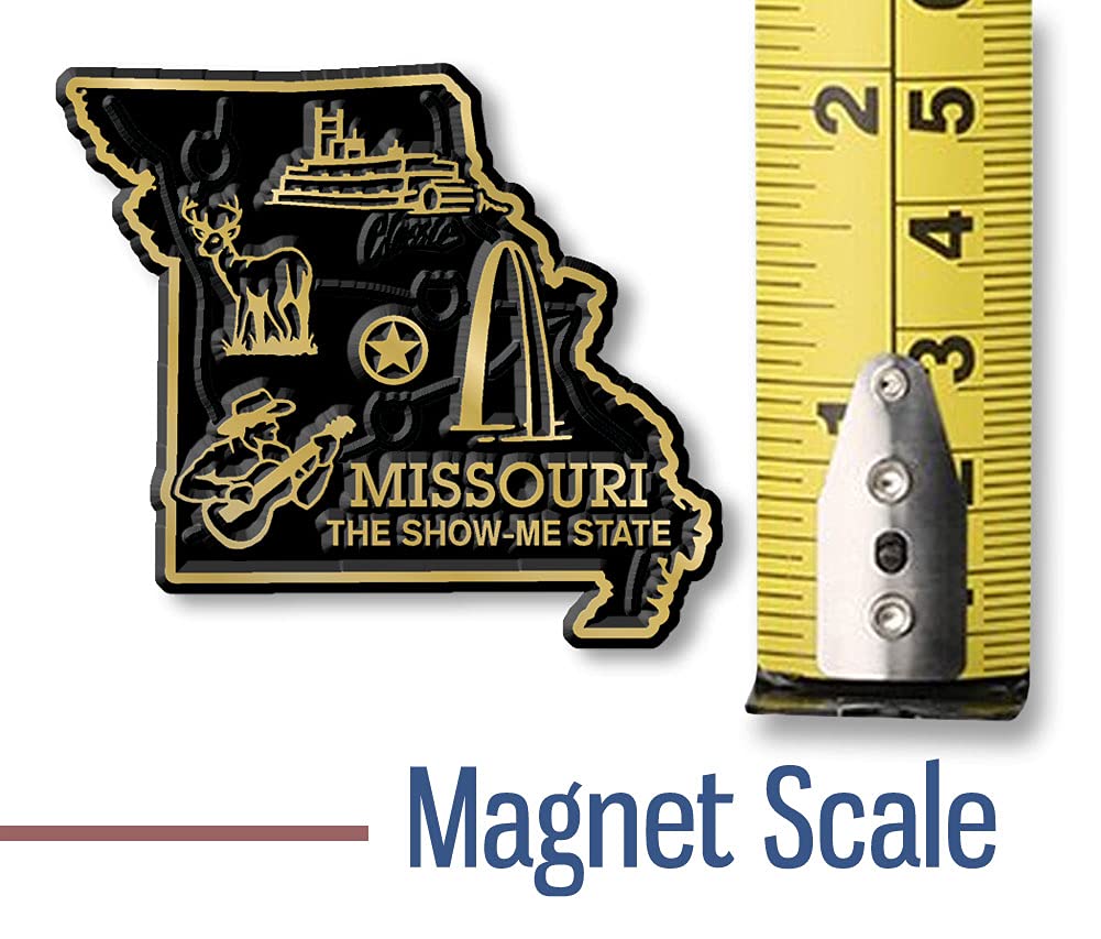 Missouri Small State Magnet by Classic Magnets, 2.2" x 1.9", Collectible Souvenirs Made in The USA