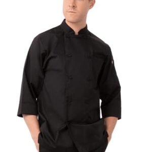 Chef Works Men's Morocco Chef Coat, Black, X-Large