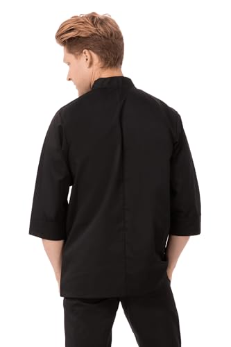 Chef Works Men's Morocco Chef Coat, Black, X-Large