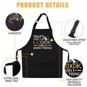 Funny Aprons for Men,Cooking Gifts for Men,Dad,Boyfriend,Husband, Cooking Aprons for Men-That's What I do.I Cook.I know Things-Chef Aprons for Dad,Grilling Gifts for Father's Day,Birthday,Christmas