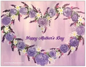 happy mothers day rose heart wreath refrigerator magnet