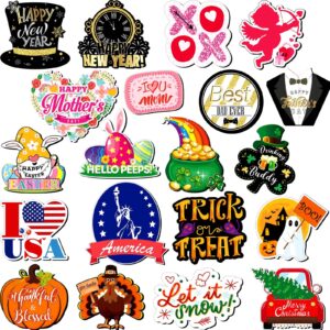 weewooday 20 pcs holiday magnets st. patrick's day easter day fridge magnet holiday refrigerator magnets locker sticker magnet festival kitchen refrigerator magnet cover