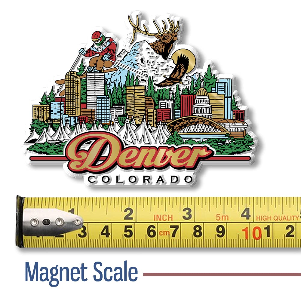 Denver, Colorado Magnet by Classic Magnets, Collectible Souvenirs Made in The USA, 4.1" x 3"