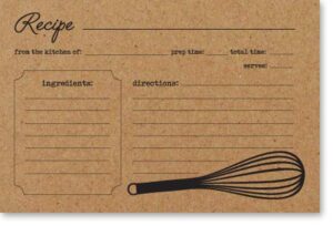 double sided kraft recipe cards 4x6 50 count - card stock