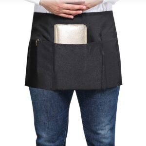 songxin server aprons with 3 deep pockets - waist apron waiter waitress apron