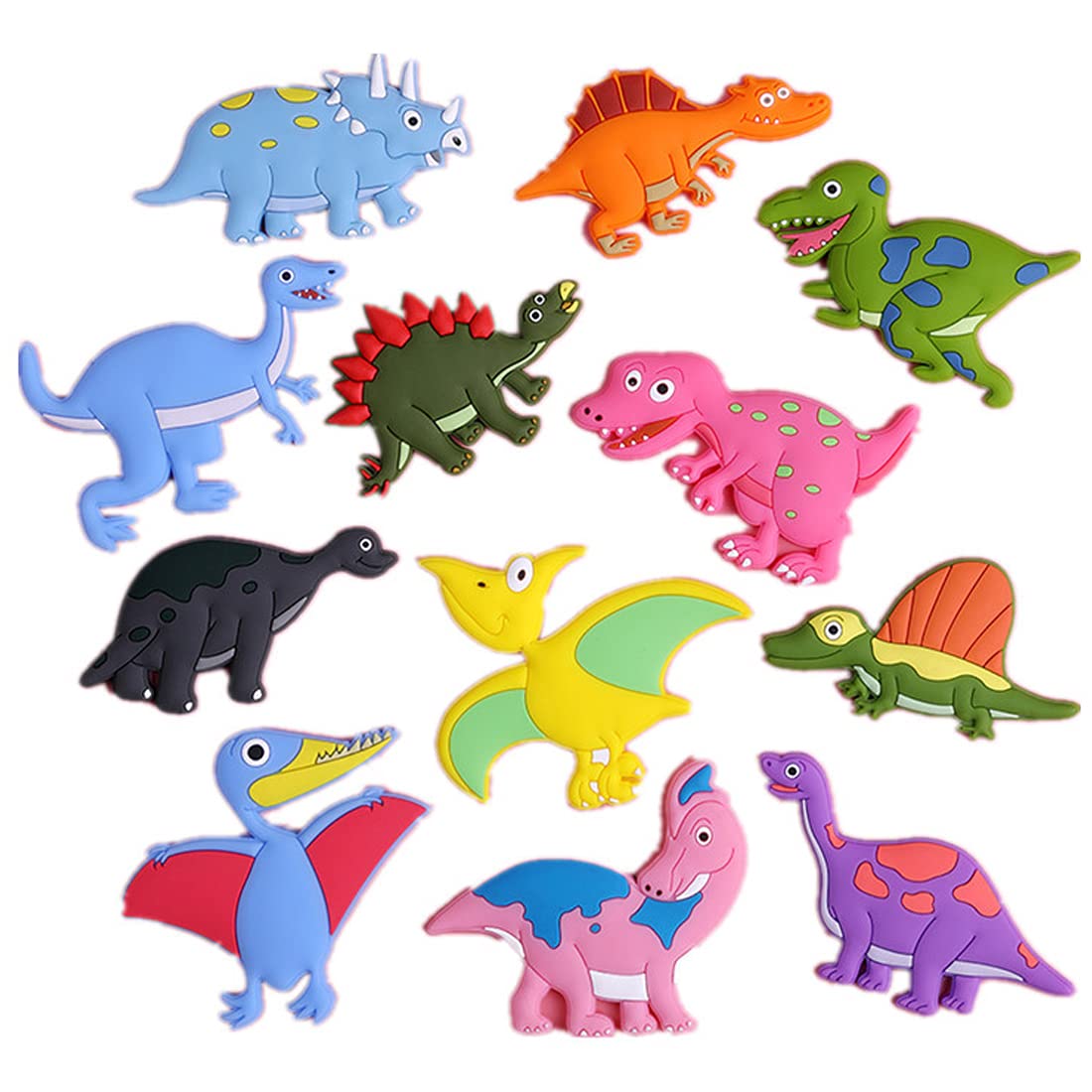 Yanse Dinosaur Magnets for Fridge,12Pcs Animals Refrigerator Magnets Stickers,Funny Fridge Magnet Shape,Cute Small Tiny Magnet for Kitchen Whiteboard Door Decorative