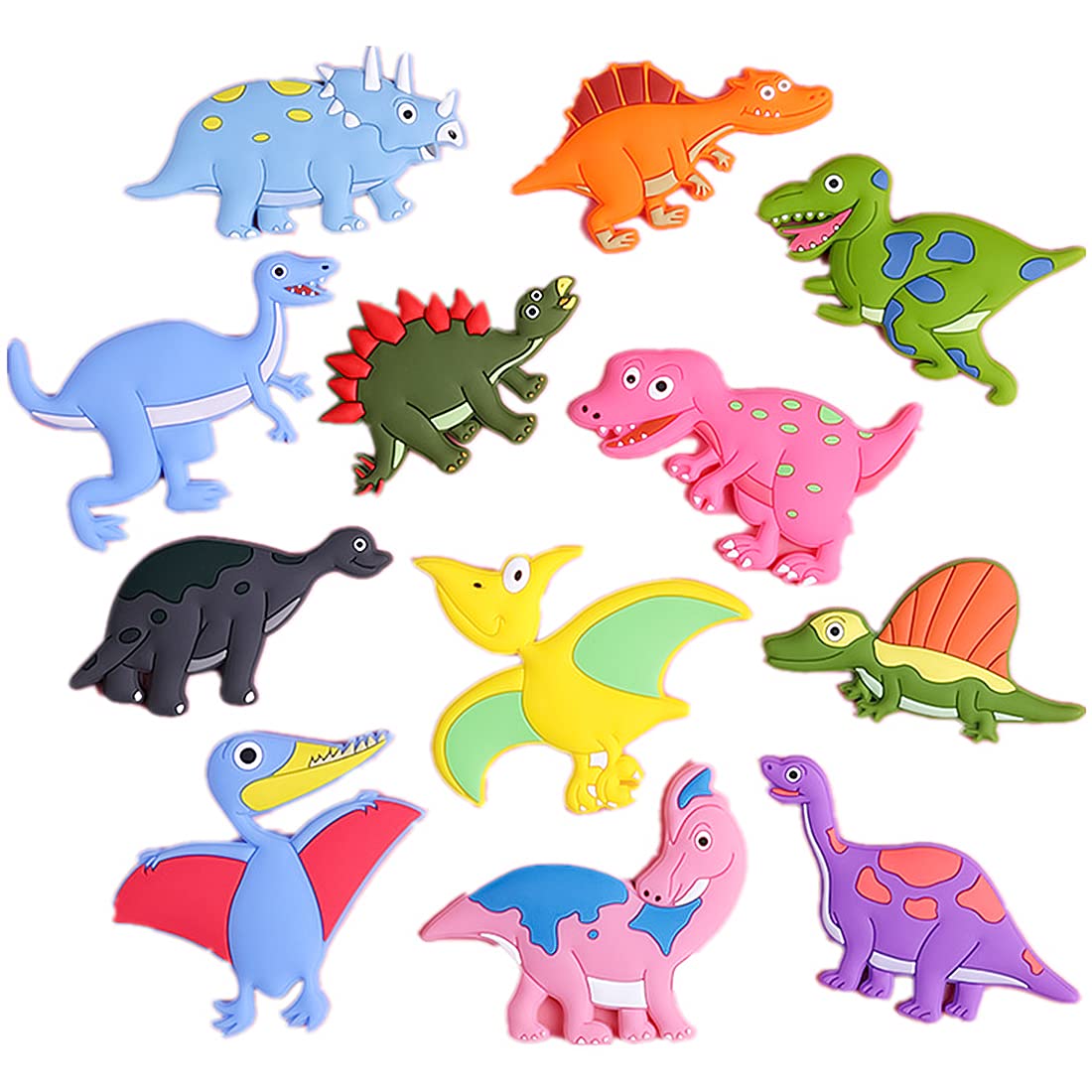 Yanse Dinosaur Magnets for Fridge,12Pcs Animals Refrigerator Magnets Stickers,Funny Fridge Magnet Shape,Cute Small Tiny Magnet for Kitchen Whiteboard Door Decorative