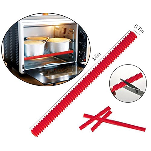 Oven Rack Shields - 2 Pack Heat Resistant Silicone Oven Rack Cover 14 inches Long Oven Rack Edge Protector, Protect Against Burns and Scars