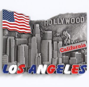 los angeles metal magnet unique design home kitchen decorative travel holiday souvenir gift, stick up your lists, photos on your refrigerator