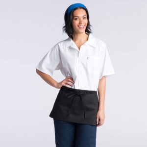 Uncommon Threads Unisex Waist Apron 2 Section Pocket, Black, One Size