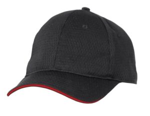 chef works unisex cool vent baseball cap with trim, red, one size