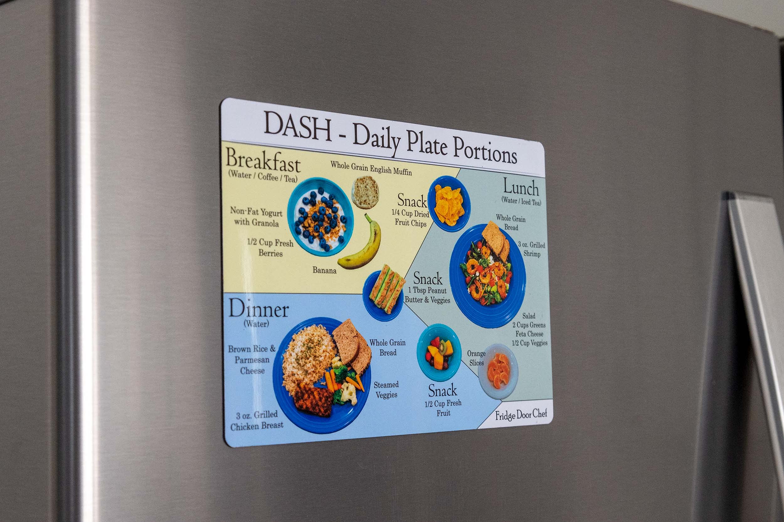 Dash Diet Reference Magnets from The Fridge Door Chef – Set of 3 Magnets to Help Guide and Inspire You to Healthier Eating! The Dash Diet is Ranked one of The Best Diets on The Planet Every Year