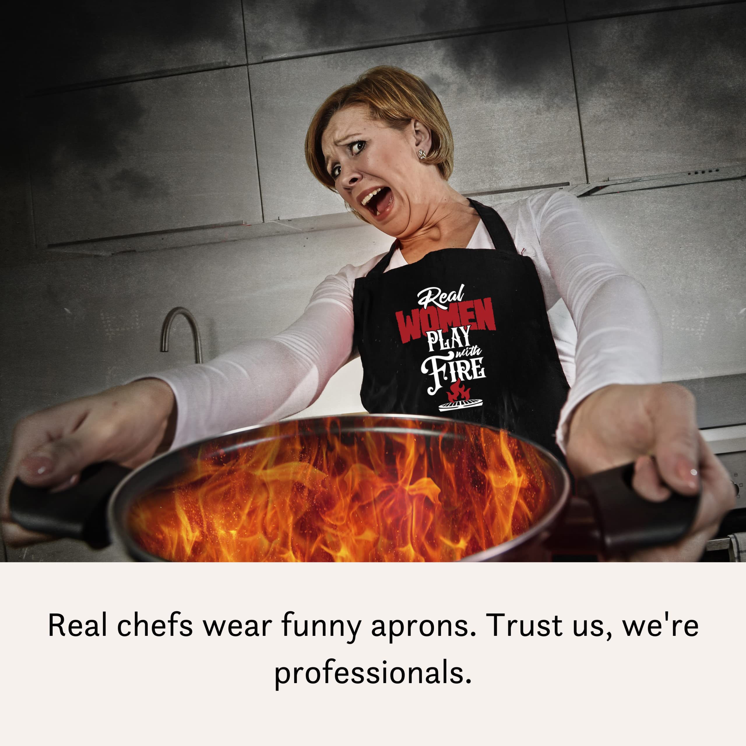 Fay People Funny Aprons for Women - Cooking Aprons for Women in 2 Styles - Funny Cooking Aprons for Mother's Day