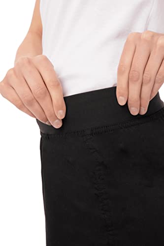 Chef Works Women's Lightweight Slim Chef Pants, Black, Large