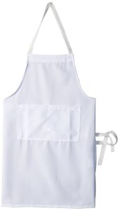 chefskin children small (fits 3-8) apron ultra light soft comfortable vibrant color (white)